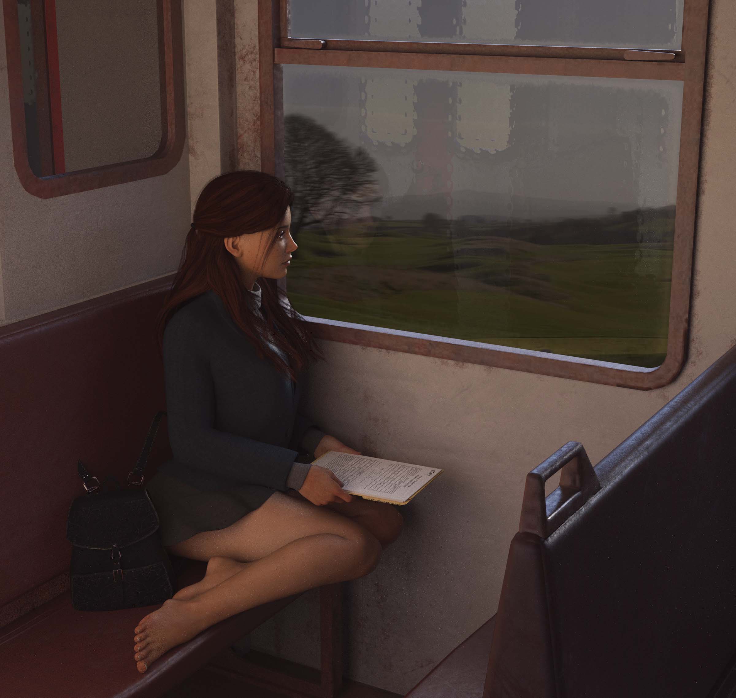 Girl on a train