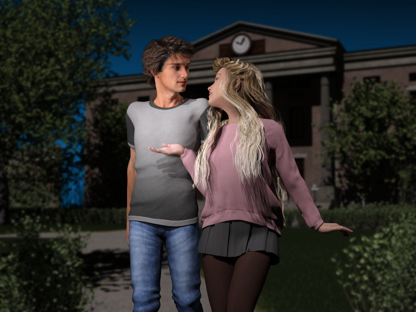 Image - Bob and Arianna talking.