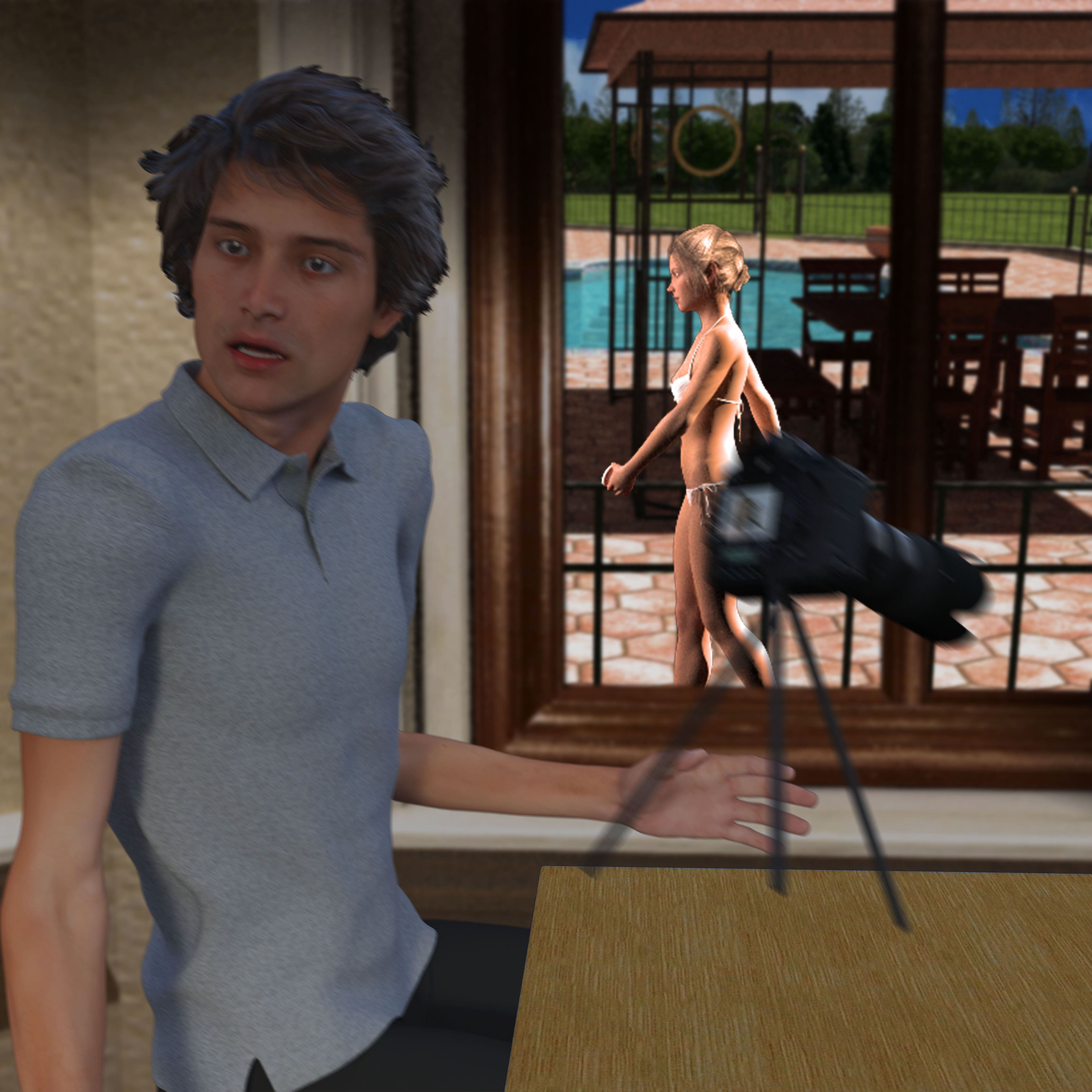 Image - Robert is caught spying on Kellie