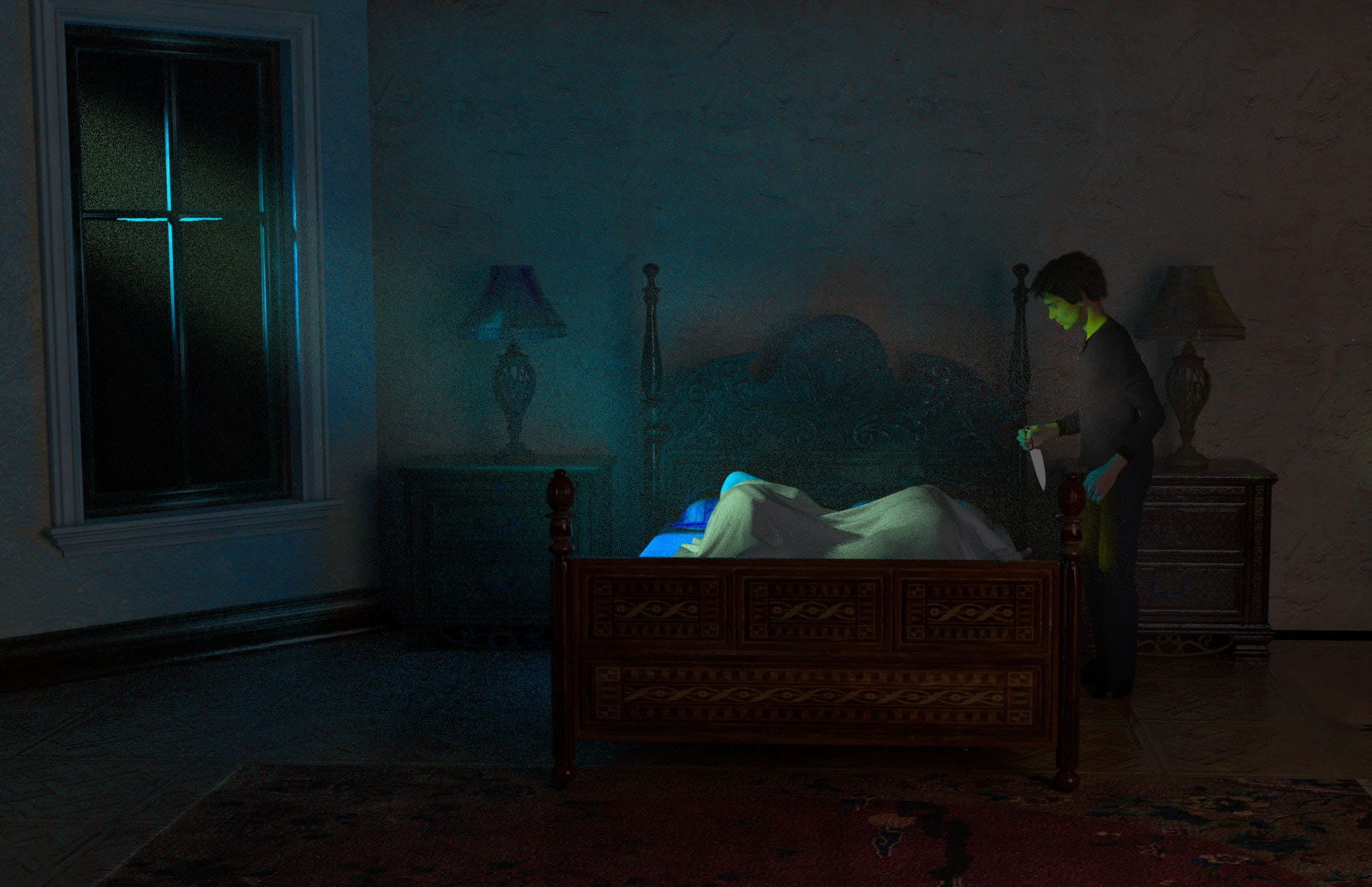 Image - Robert pauses with his knife